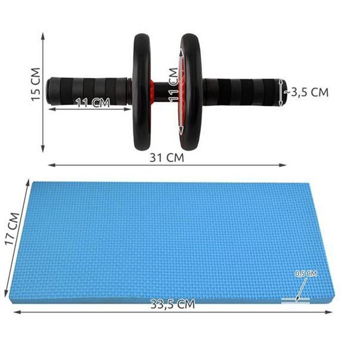 AbTrainer, posilovací kolečko s potaženými rukojeťmi - Image 7