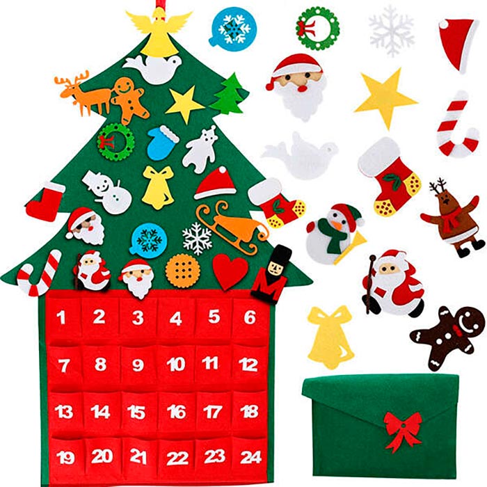 AdventTree, vánoční stromek z filcu s kalendářem - Image 3