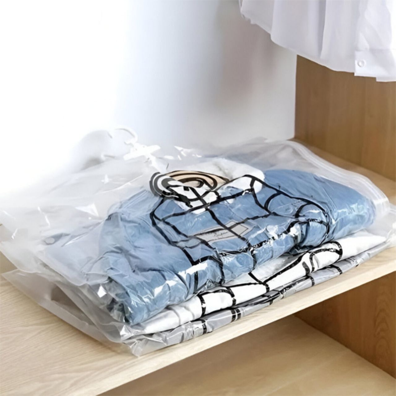 Bagsy, závěsné vakuové pytle na ukládání oblečení (4 ks.) - Image 9