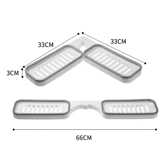 BathroomShelf, koupelnová polička, kterou lze nainstalovat v úhlu 90° nebo 180° - Image 2