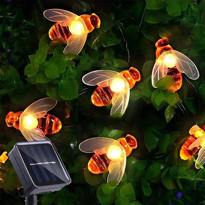BeeLights, solární lampa se 30 LED světly ve tvaru včel - Image 3