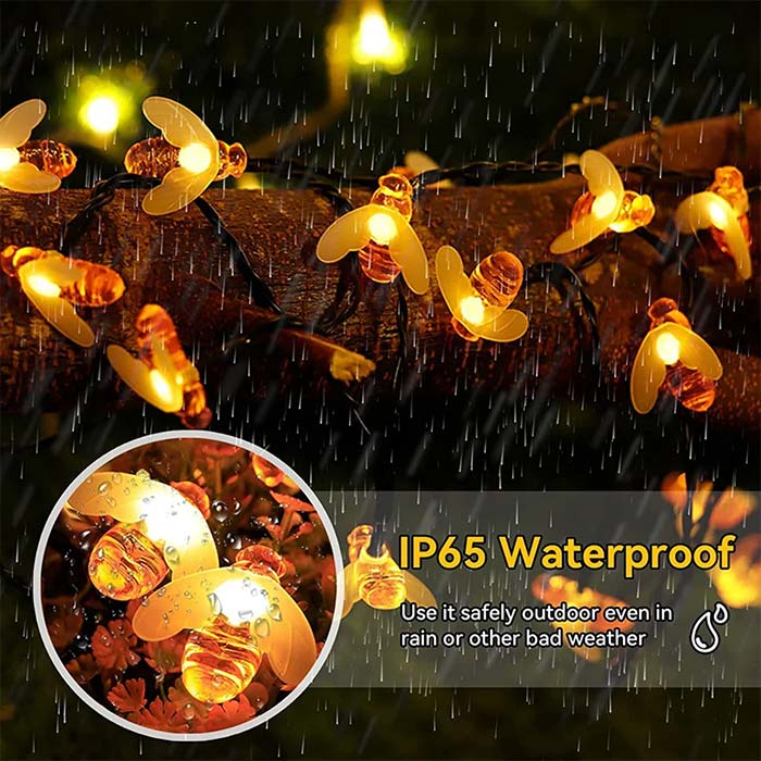 BeeLights, solární lampa se 30 LED světly ve tvaru včel - Image 4