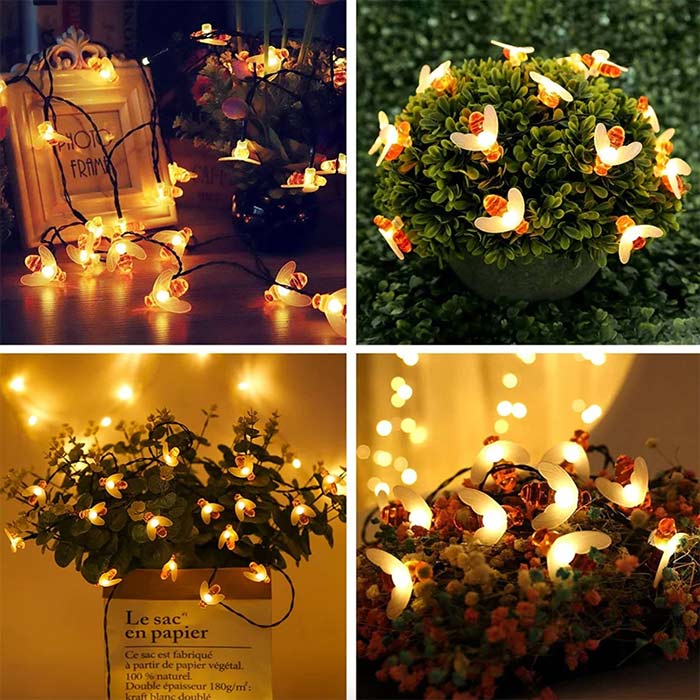 BeeLights, solární lampa se 30 LED světly ve tvaru včel - Image 6