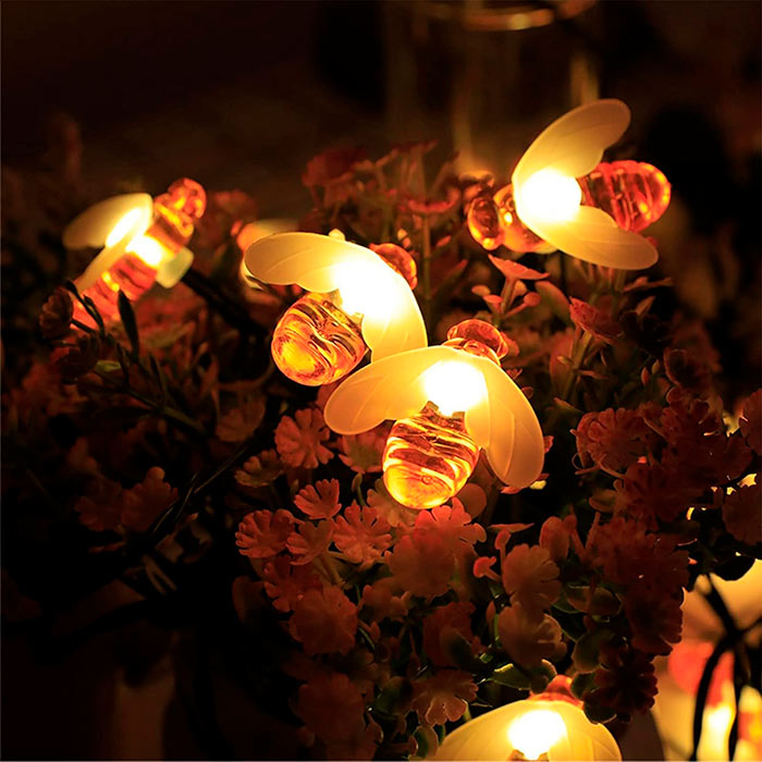 BeeLights, solární lampa se 30 LED světly ve tvaru včel - Image 8