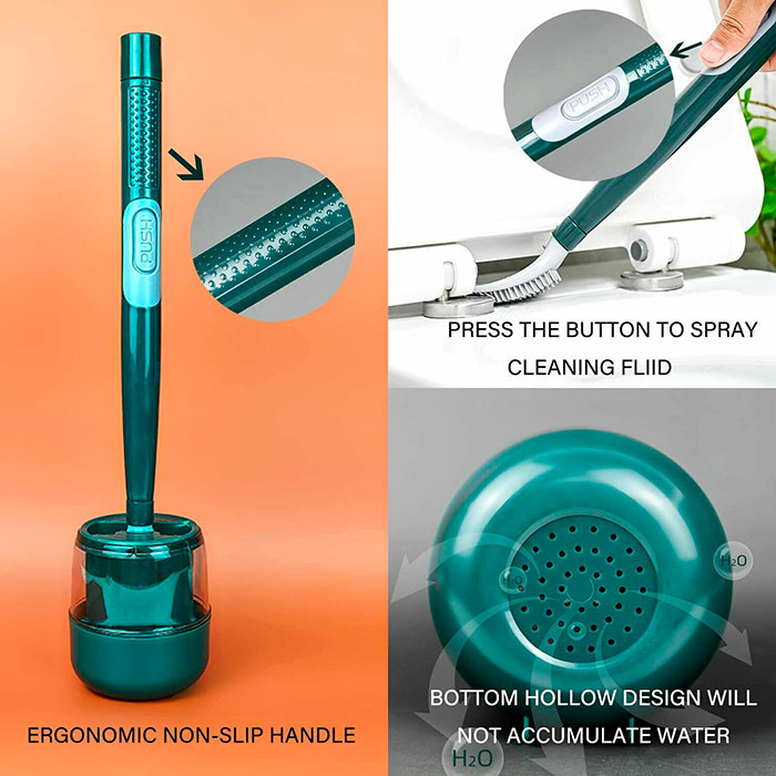 BestBrush, revoluční toaletní kartáček s tlačítkem pro vypouštění čističe - Image 4