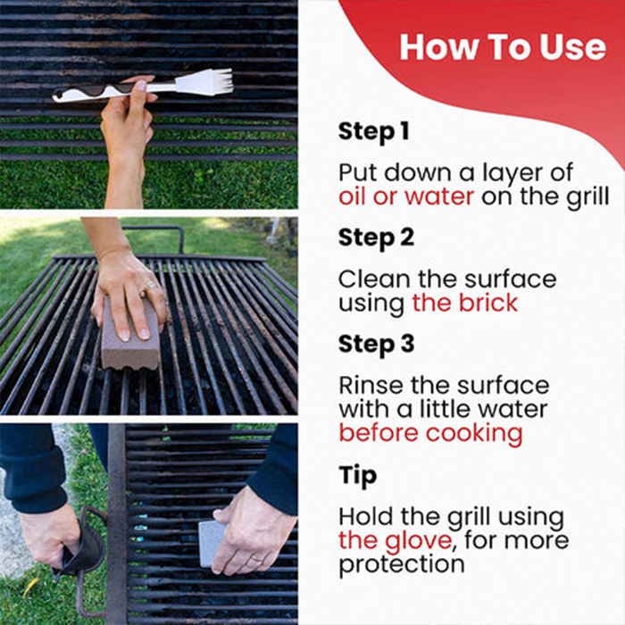 BrickGrill, 1+1 ZDARMA kámen na čištění grilu - Image 5