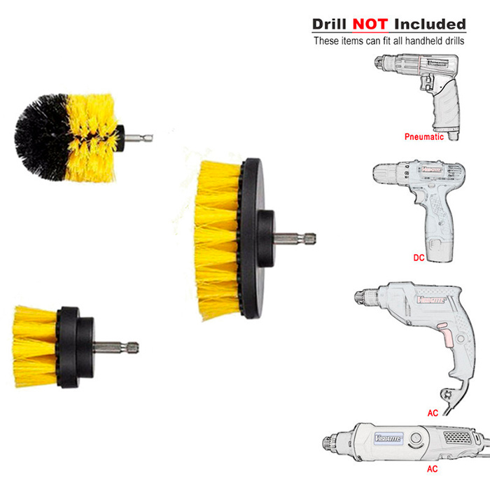 BrushDrill, Čistící kartáčová sada - 3 různé příslušenství pro elektrický vrtačku - Image 3
