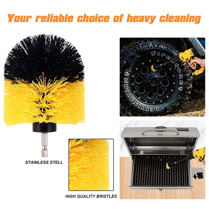 BrushDrill, Čistící kartáčová sada - 3 různé příslušenství pro elektrický vrtačku - Image 5
