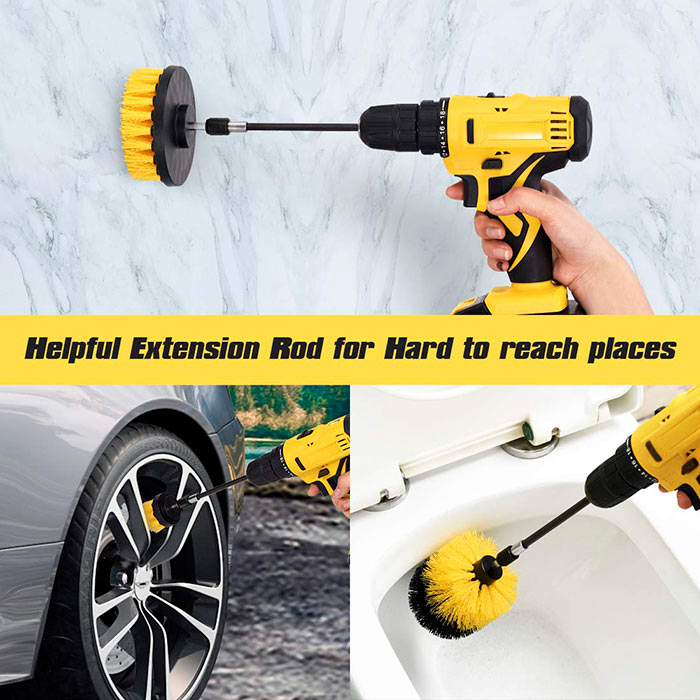 BrushDrill, Čistící kartáčová sada - 3 různé příslušenství pro elektrický vrtačku - Image 6