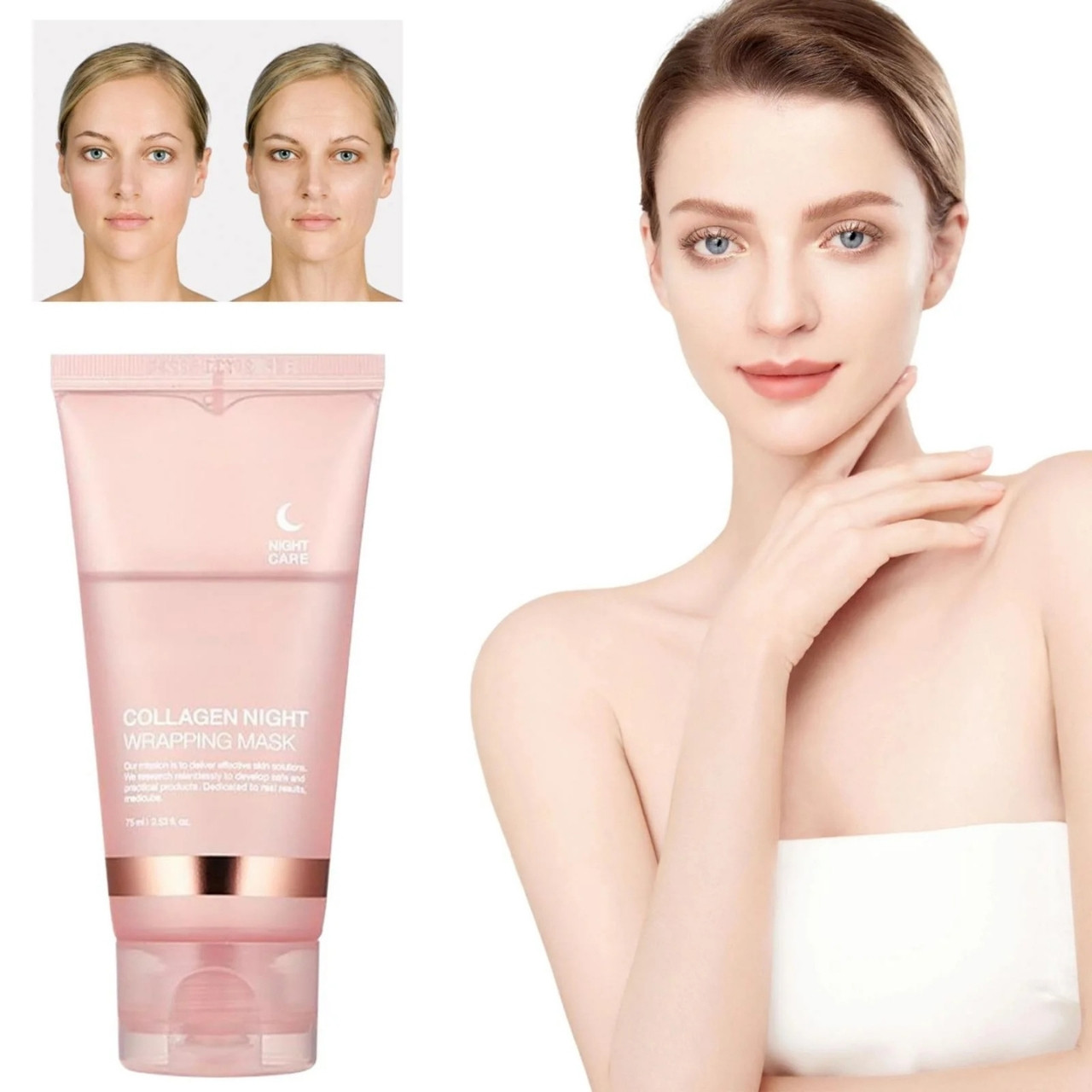 CollagenMask, kolagenová noční pleťová maska s peel-off efektem (1+1 ZDARMA ) - Image 6