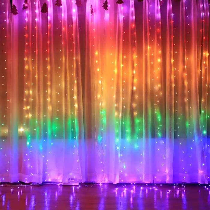 ColorfulCurtain, lehký závěs s 300 barevnými LED světly - Image 3