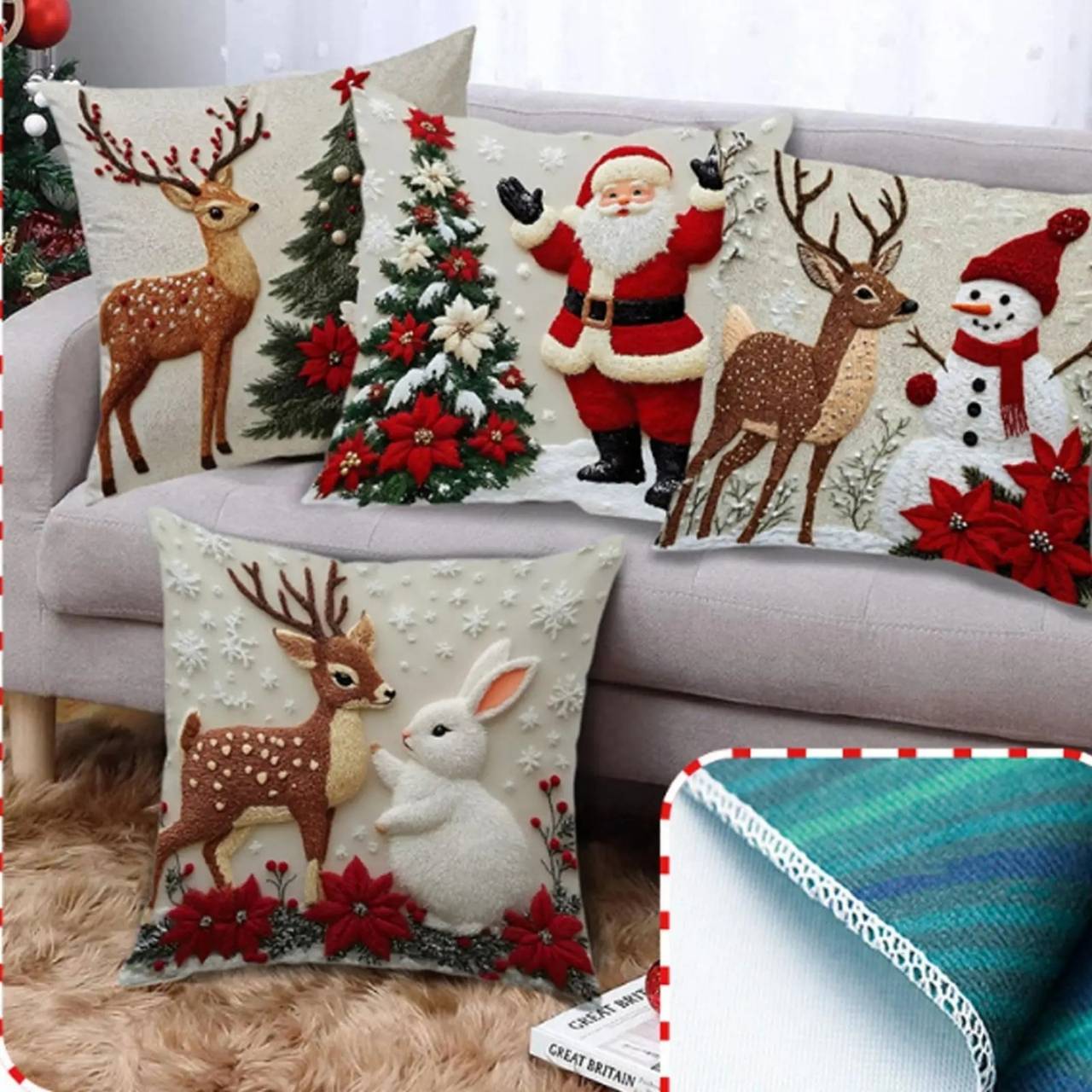 CutePillows, vánoční povlaky na polštáře (4 kusy) - Image 3