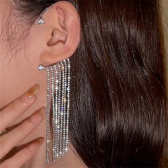 NáušniceCrystals, visací náušnice s krystaly (1 kus) - Image 8
