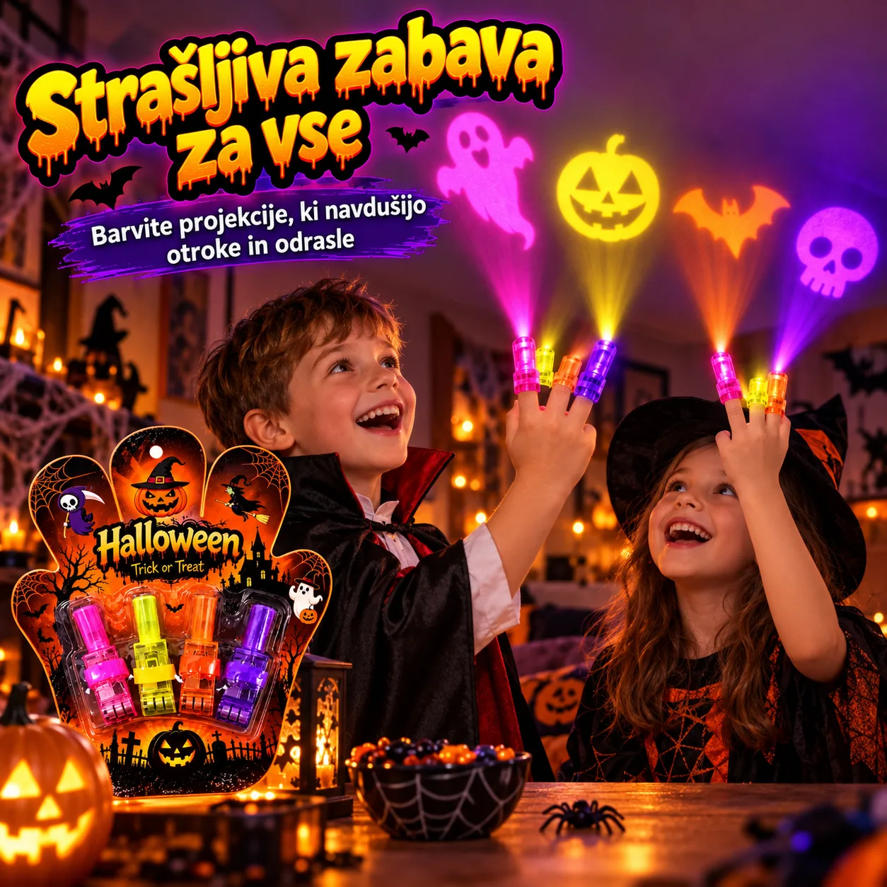 LED projektory na prsty – Halloween, FingerLights - Image 7