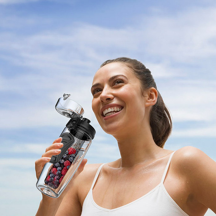 FruitBottle, láhev na vodu s infuzérem pro ovoce, byliny nebo čaj (1000 ml) - Image 6