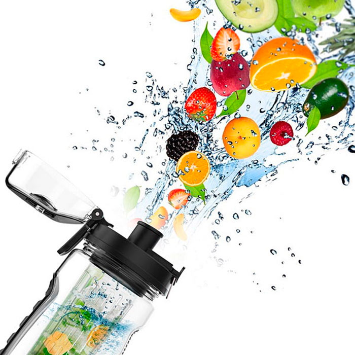 FruitBottle, láhev na vodu s infuzérem pro ovoce, byliny nebo čaj (1000 ml) - Image 9