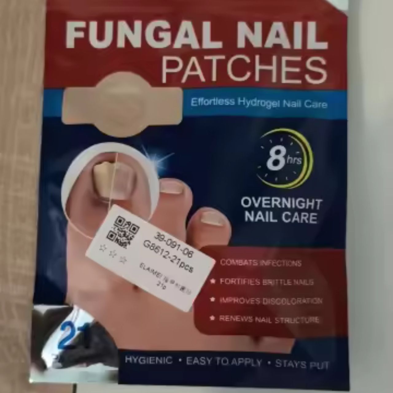 FungalPatches, regenerační náplasti pro péči o poškozené nehty (21 ks.) - Image 2