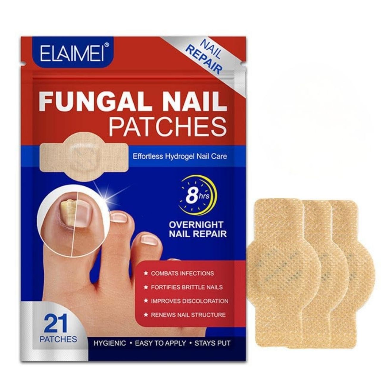 FungalPatches, regenerační náplasti pro péči o poškozené nehty (21 ks.) - Image 8