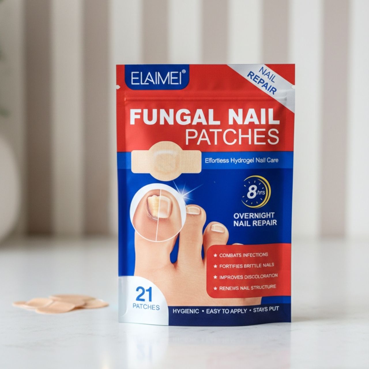 FungalPatches, regenerační náplasti pro péči o poškozené nehty (21 ks.) - Image 9
