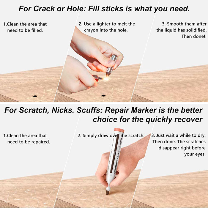 FurnitureMarkers, sada na opravu škrábanců a oděrek - Image 5