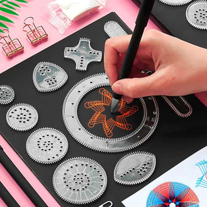 GeoArtKit, 27dílná sada pro kreslení s geometrickými spirografy - Image 3