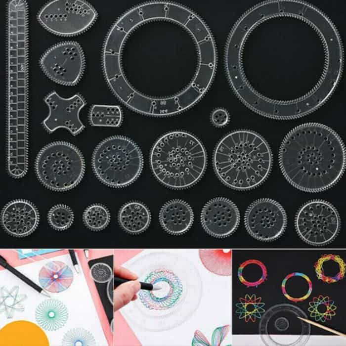 GeoArtKit, 27dílná sada pro kreslení s geometrickými spirografy - Image 10