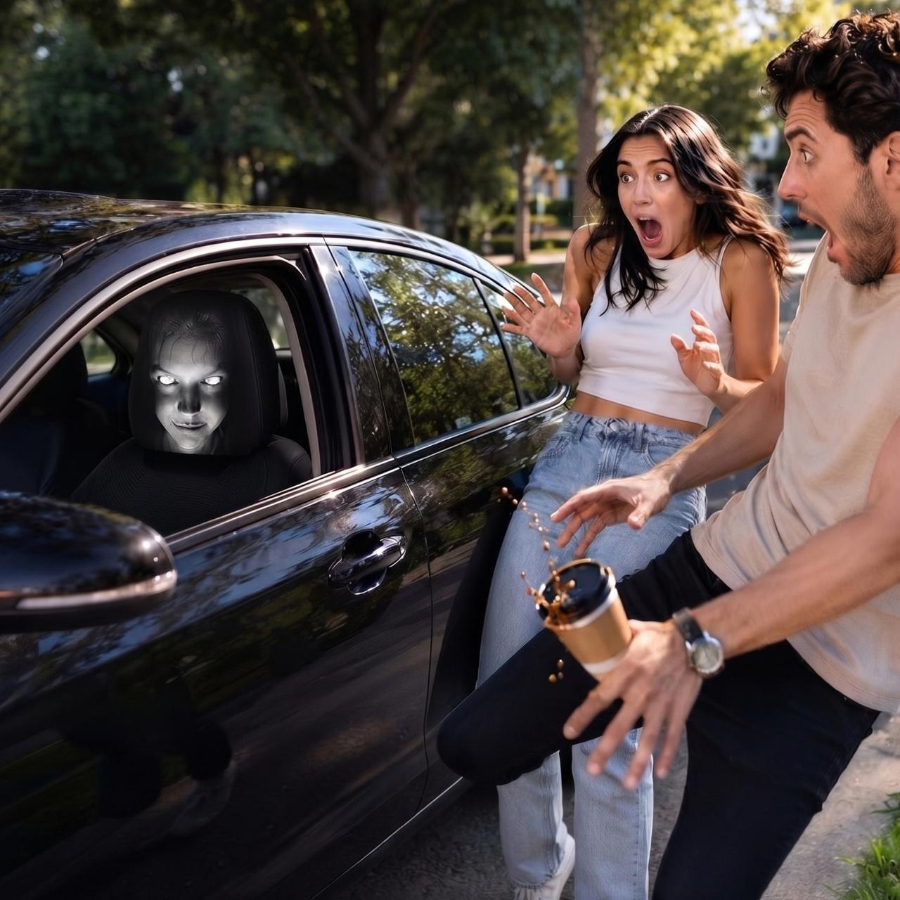 Strašidelné potahy na opěrky hlavy do auta (2 kusy), GhostFace - Image 8