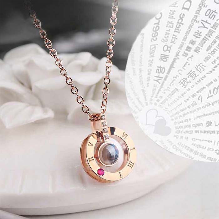 GiftBox, náhrdelník s dárkovou krabičkou a krásnou umělou růží - Image 6