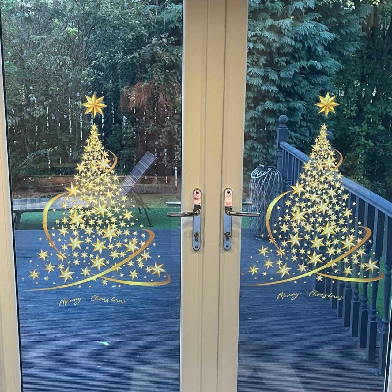 GoldenTree, vánoční okenní samolepky ve zlaté barvě (2 ks) - Image 2