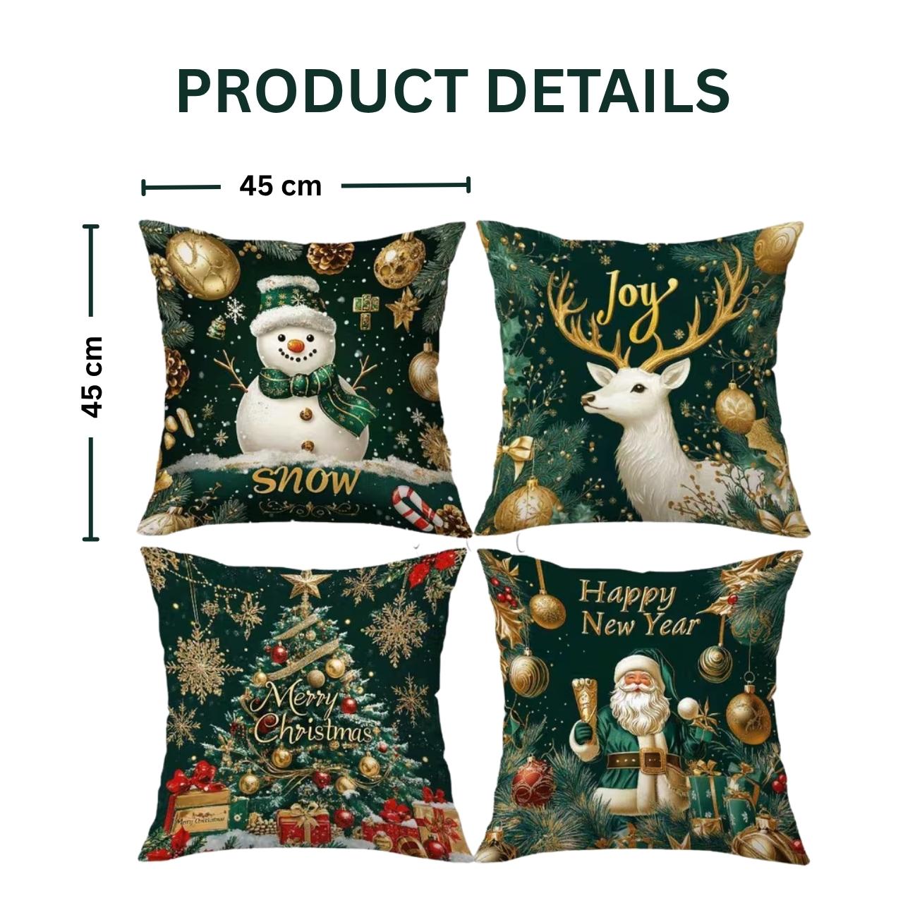 Vánoční povlaky na polštáře (4 kusy), GreenXmass - Image 5