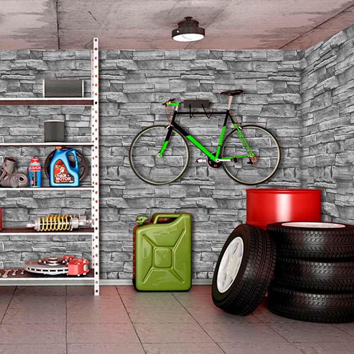 GreyBricks, samolepicí samolepky na zeď s 3D vzhledem šedých cihel - Image 8