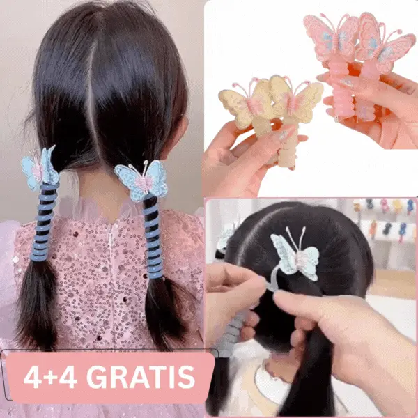 HAIRTIE, Motýlkové elastické gumičky 4+4 ZDARMA - Image 1