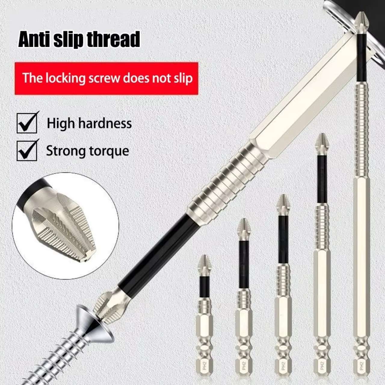 Magnetický design pevně drží šrouby na místě, což umožňuje rychlejší a spolehlivější práci.