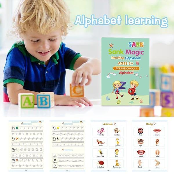 KidBook, 4-dílná sada pracovních sešitů na psaní a kreslení pomocí kouzelného pera, které se automaticky vymaže - Image 7