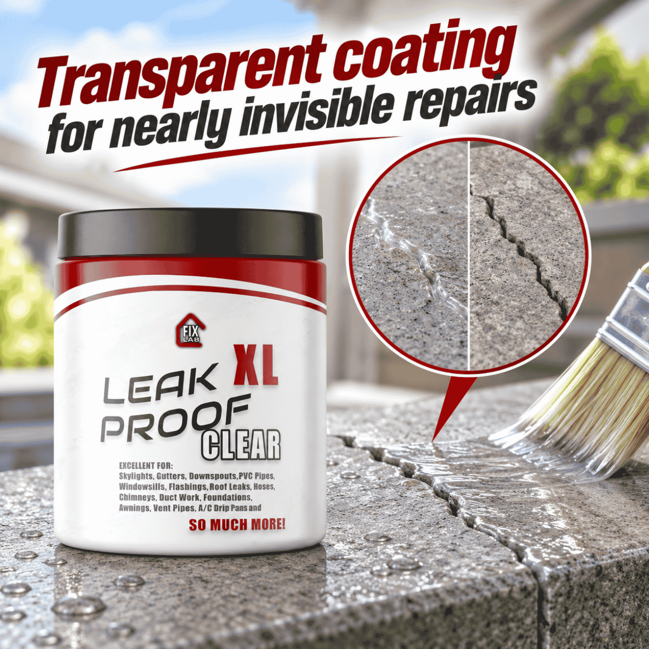 Transparentní nátěr pro utěsnění prasklin, LeakProof - Image 5