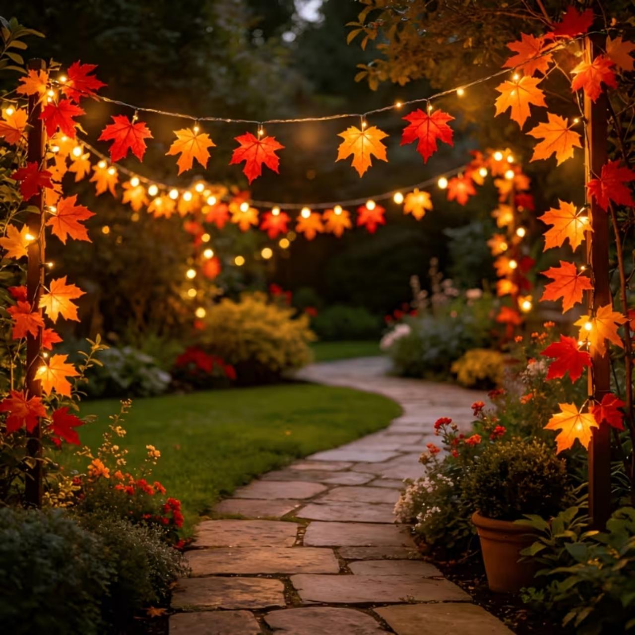 Solární LED světelný řetěz s podzimními listy, MapleLeaf - Image 3