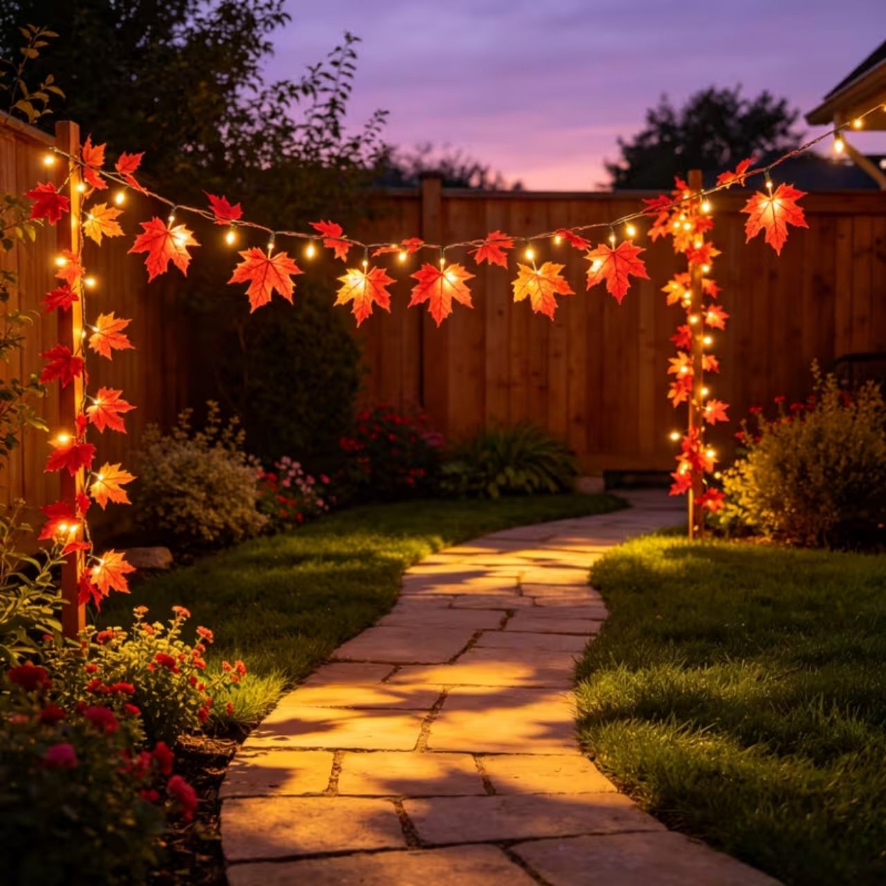 Solární LED světelný řetěz s podzimními listy, MapleLeaf - Image 4