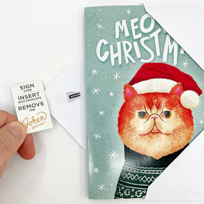 MeowCard, zábavná zvuková vánoční pohlednice s kočkou - Image 3