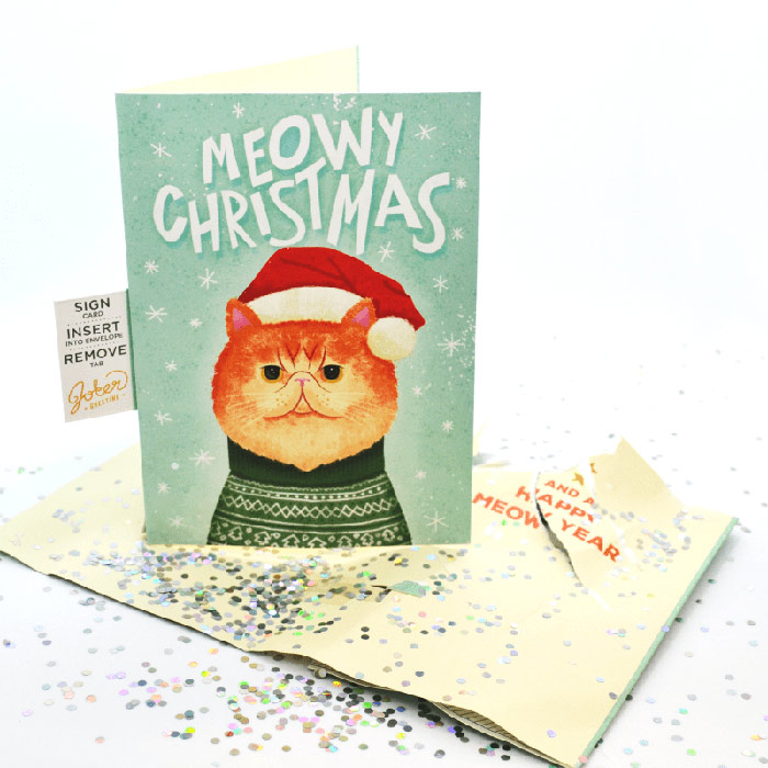 MeowCard, zábavná zvuková vánoční pohlednice s kočkou - Image 5