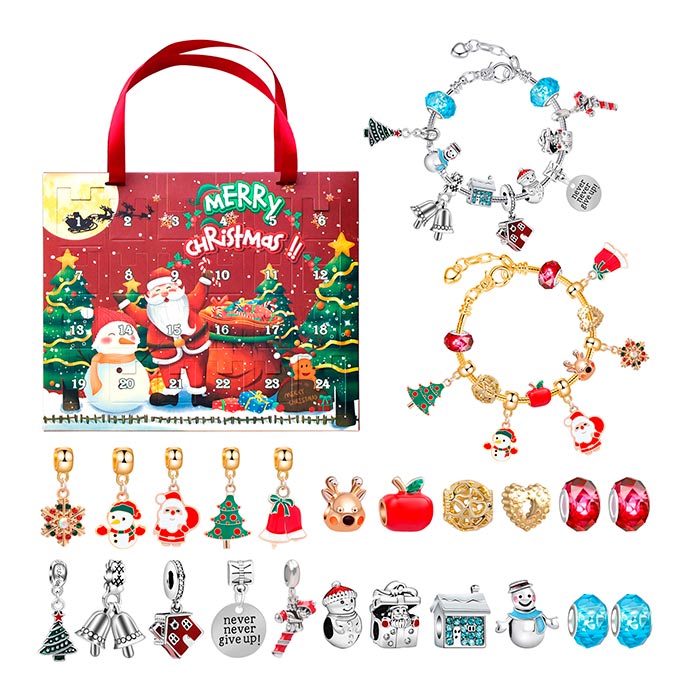 MerryChristmas, adventní kalendář s přívěsky na náramek - Image 1
