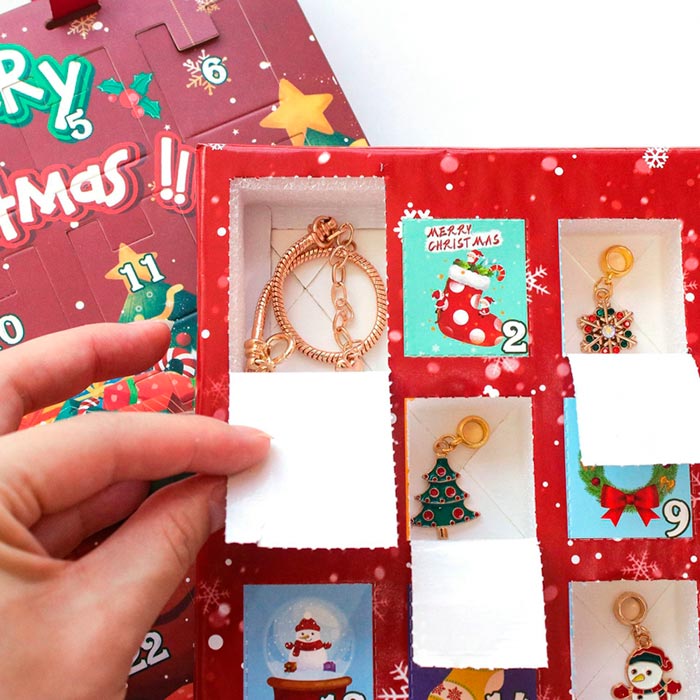 MerryChristmas, adventní kalendář s přívěsky na náramek - Image 5