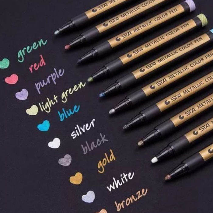 MetallicColorPen, 10-dílná sada fixů na tvoření - Image 4