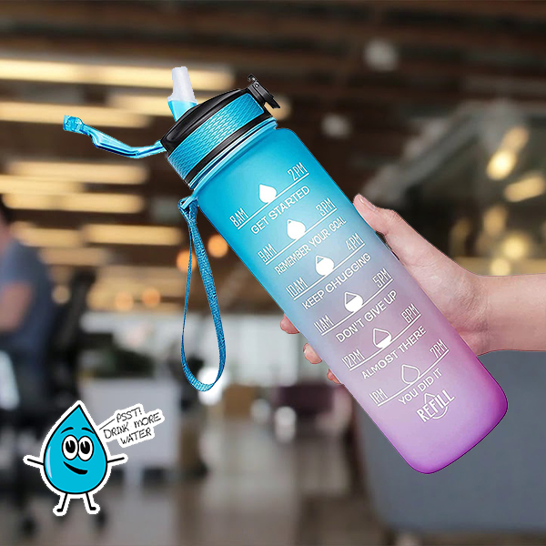 MotivationalBottle, láhev na vodu s motivačními verši a časovými značkami (1000 ml) - Image 7