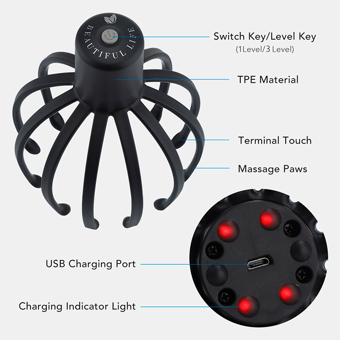 OctopusMassager, masážní přístroj na hlavu - Image 7