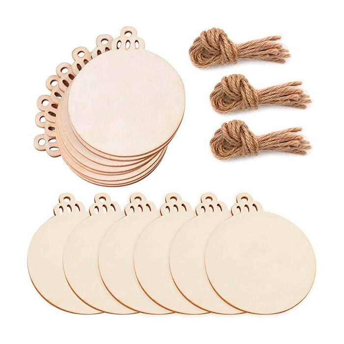 Ornaments, dřevěné vánoční ozdoby, které si vytvoříte sami (30 kusů) - Image 1