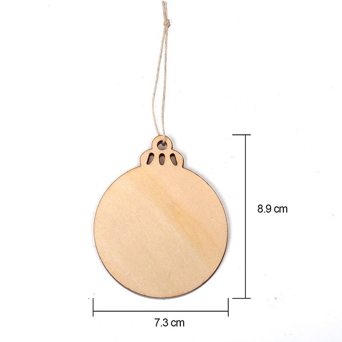 Ornaments, dřevěné vánoční ozdoby, které si vytvoříte sami (30 kusů) - Image 2