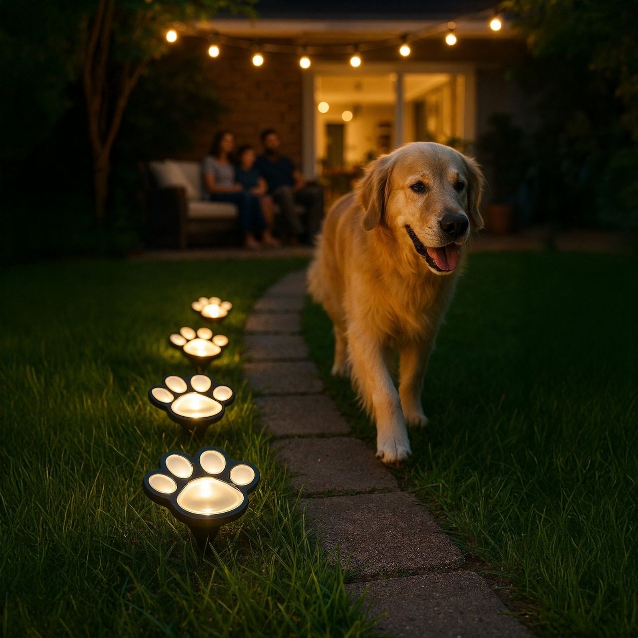 Solární LED světla ve tvaru tlapek, Paws - Image 10