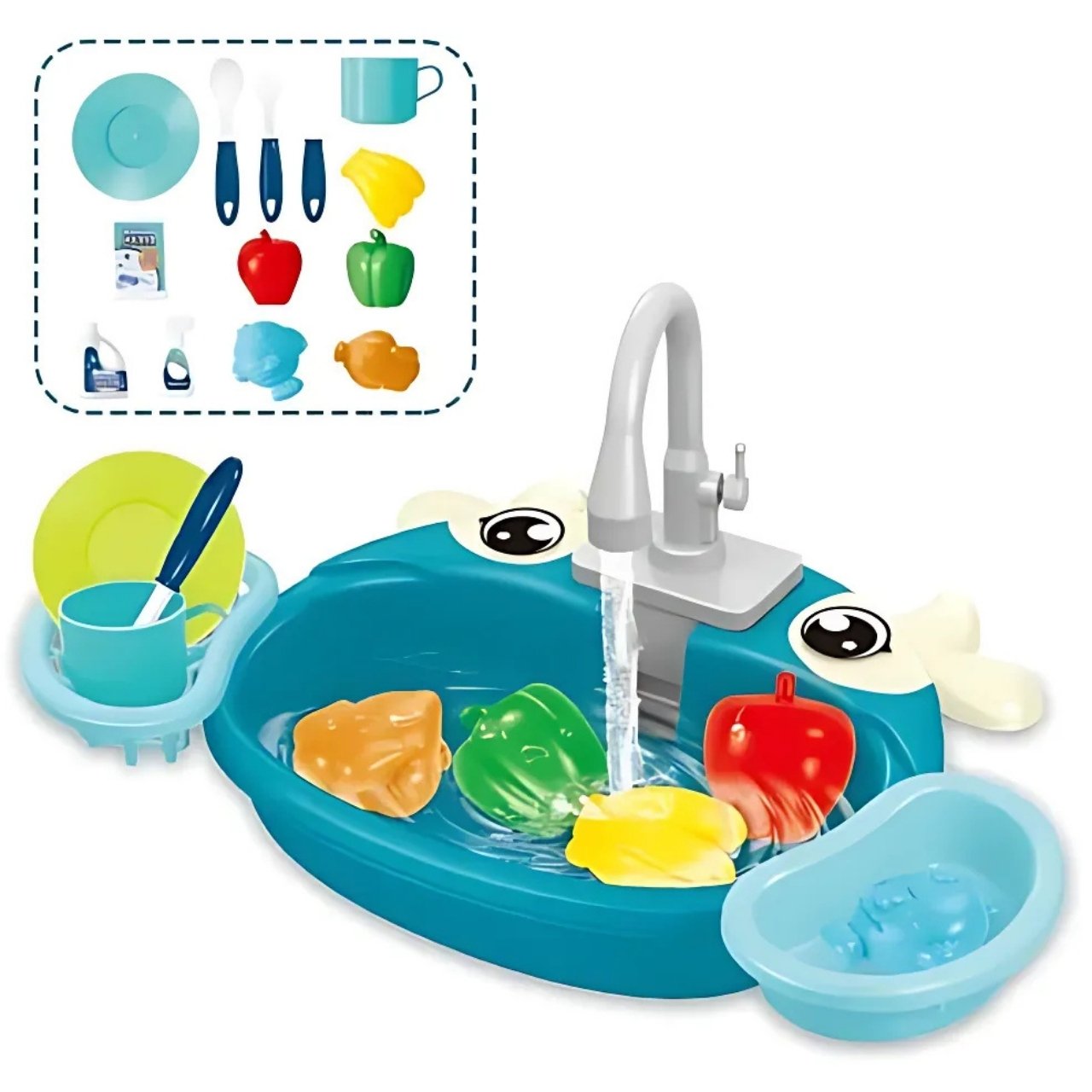 PlaySink, dětská kuchyňská sada s dřezem - Image 3