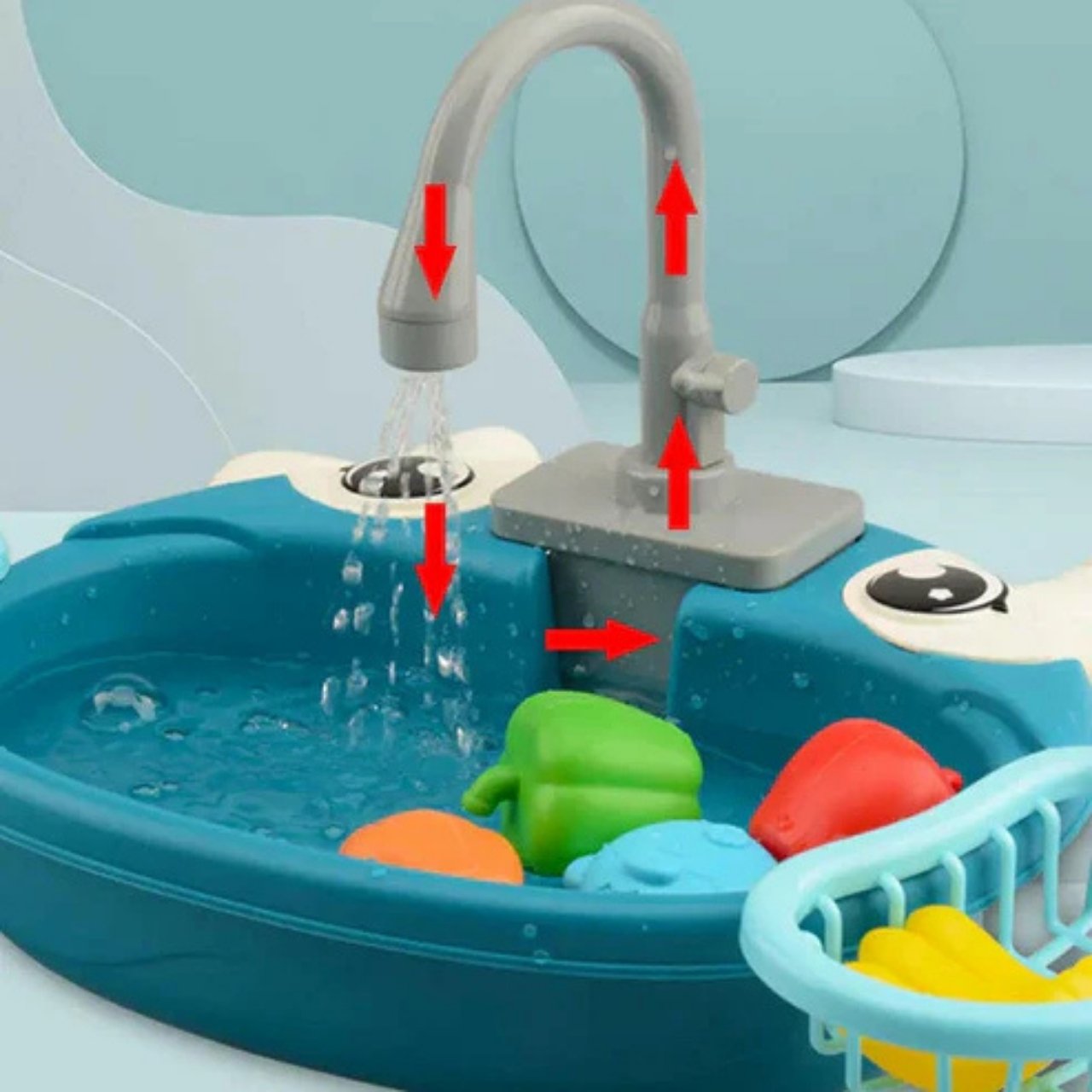 PlaySink, dětská kuchyňská sada s dřezem - Image 7
