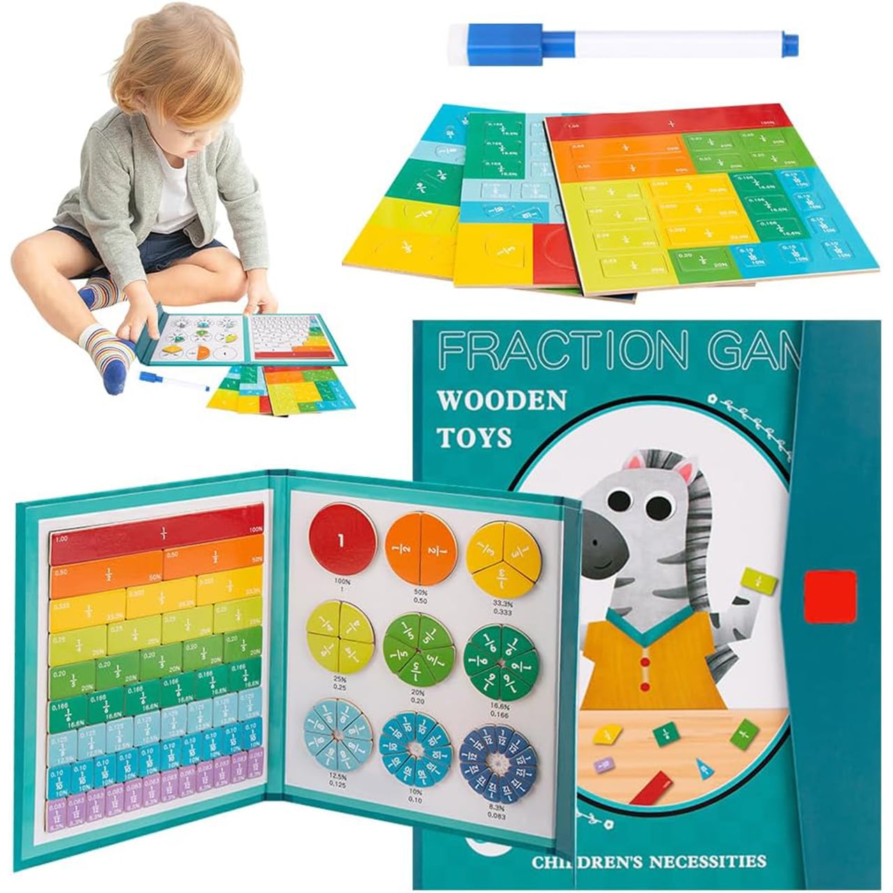 PracticeMath, souprava pro učení zlomků s magnety - Image 2